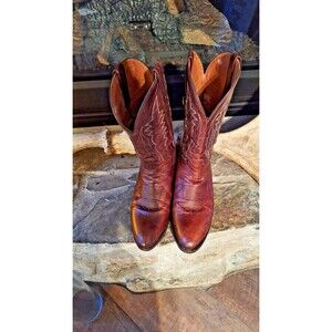 VTG Men’s Dan Post Brown Leather Cowboy Boots Milwaukee Size 10.5 D